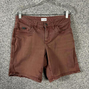 Kuhl Women's Size 6 Red Stretch Denim 8" Inseam Kontour Shorts